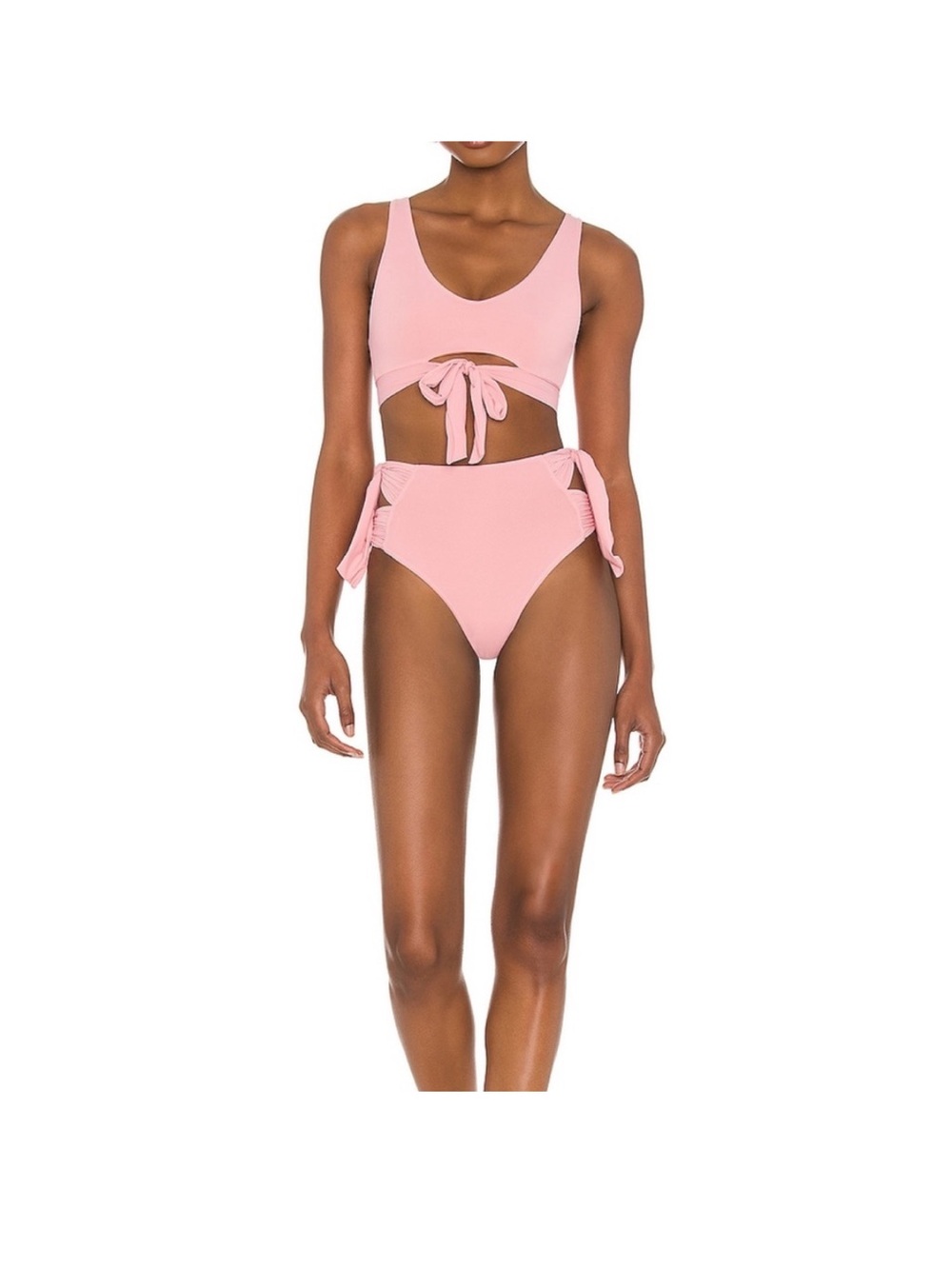 Tularosa Starla Top & Starla High Waist Bottom in Pink Small NWOT